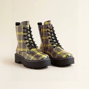 Torrid Betsy Johnson-Yellow Betsy’s Combat Bootie wide width